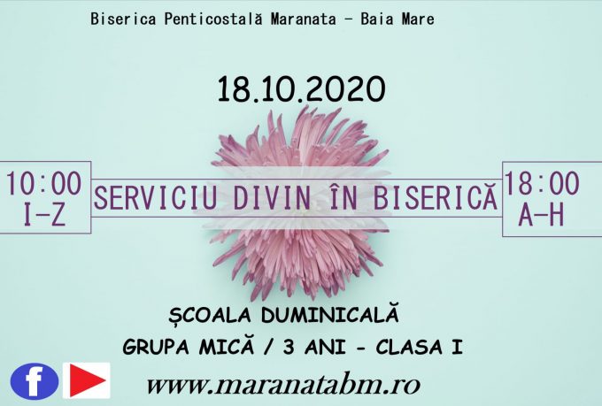 Serviciu divin în biserică 18.10.2020