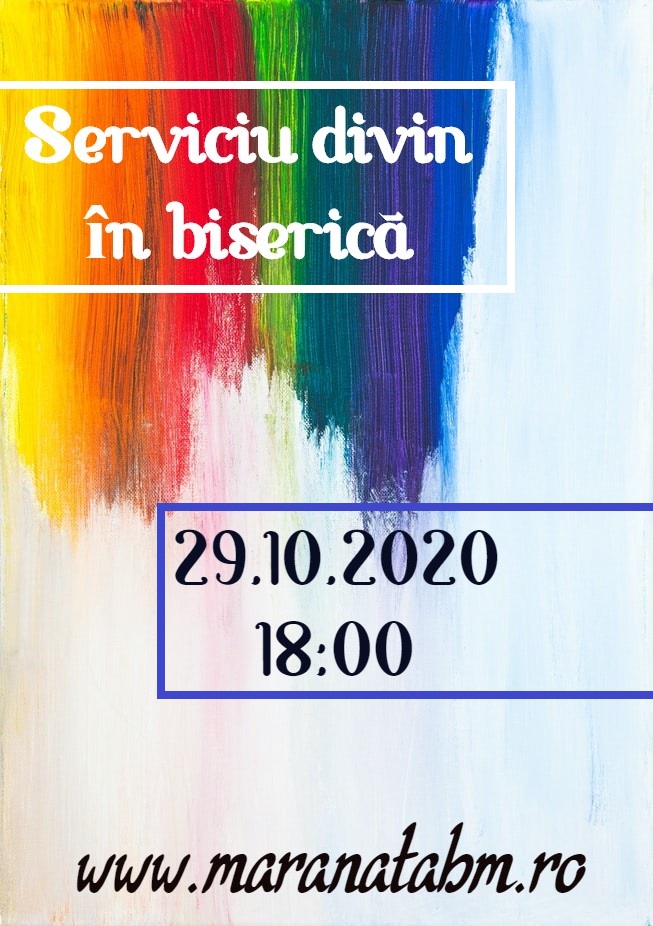 Serviciu divin în biserică 29.10.2020 – 18:00