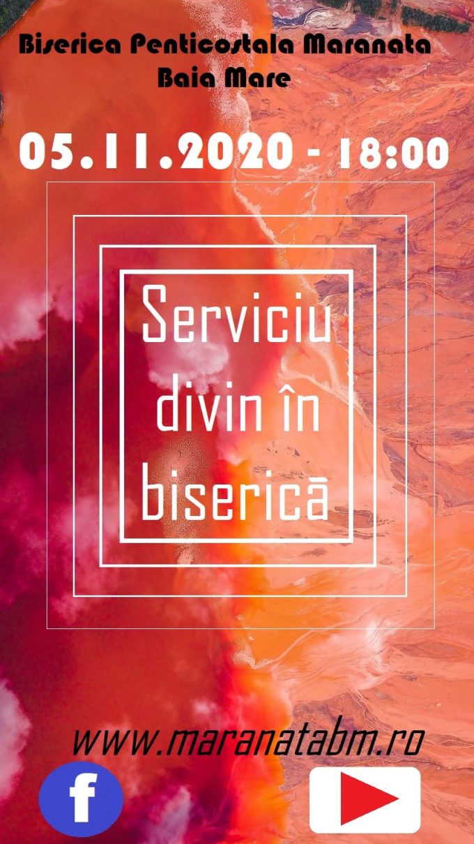 Serviciu divin în biserică 05.11.2020 – 18:00