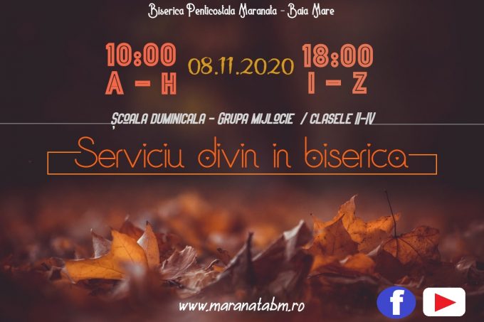 Serviciu divin în biserică 08.11.2020