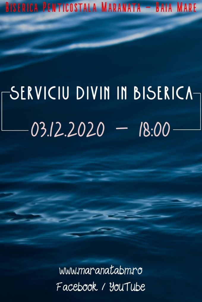 Serviciu divin în biserică - 03.12.2020