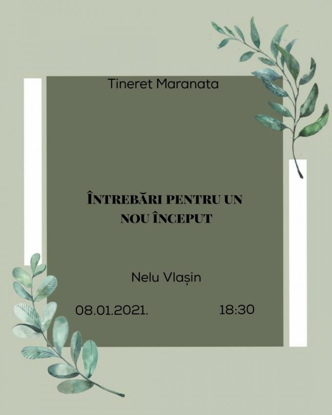 Tineret Maranata – 08.01.2021