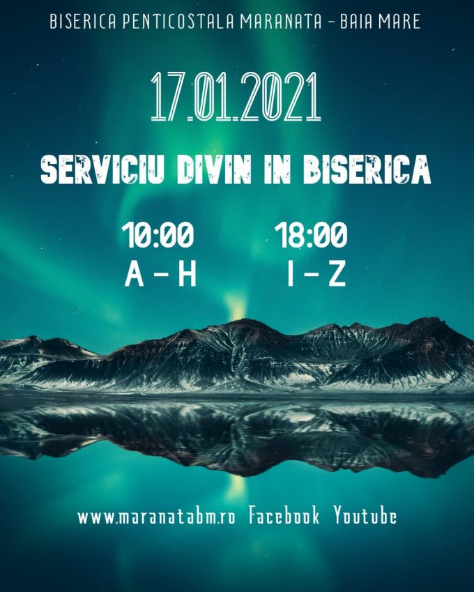 Serviciu divin în biserică - 17.01.2021