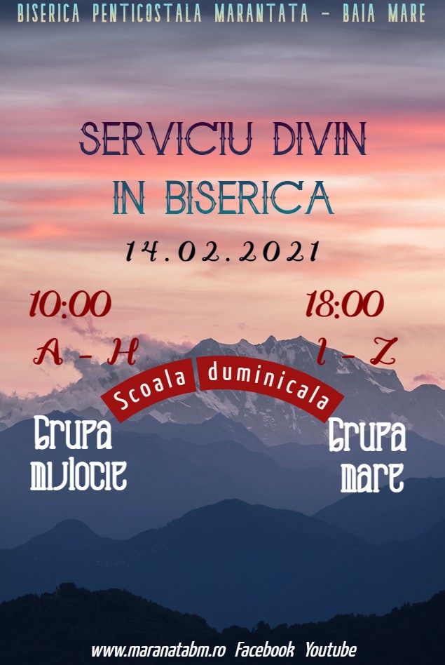 Serviciu divin în biserică - 14.02.2021
