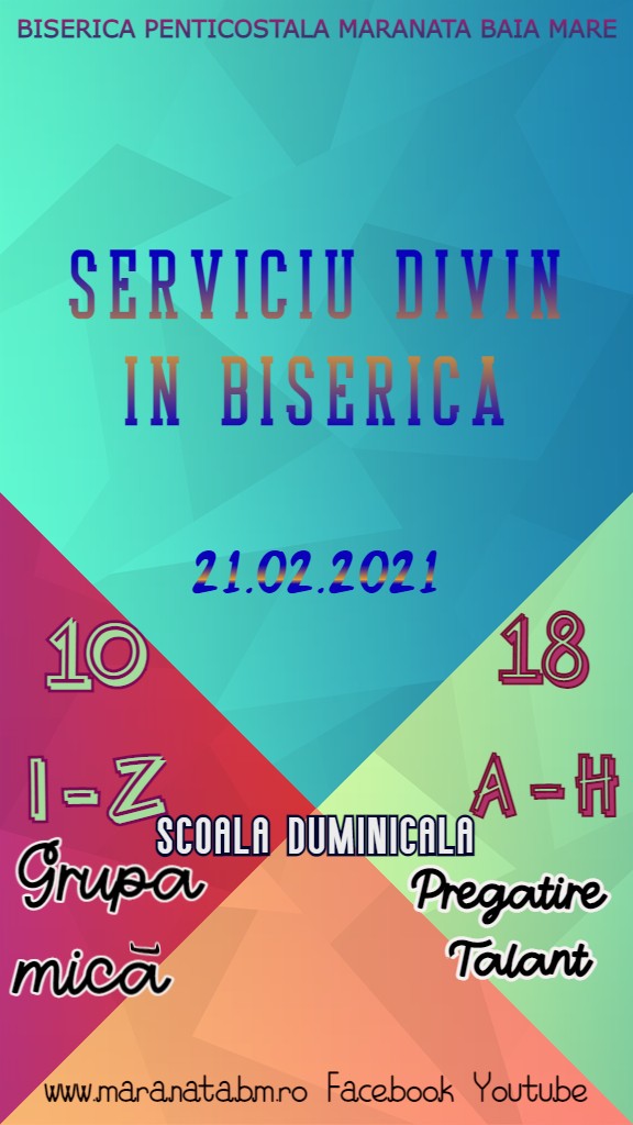 Serviciu divin în biserică - 22.20.2021