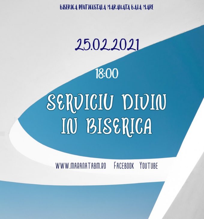 Serviciu divin în biserică - 25.02.2021